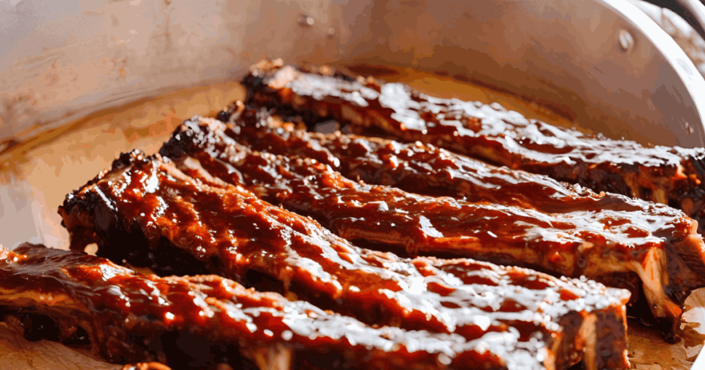 rinsing bbq ribs